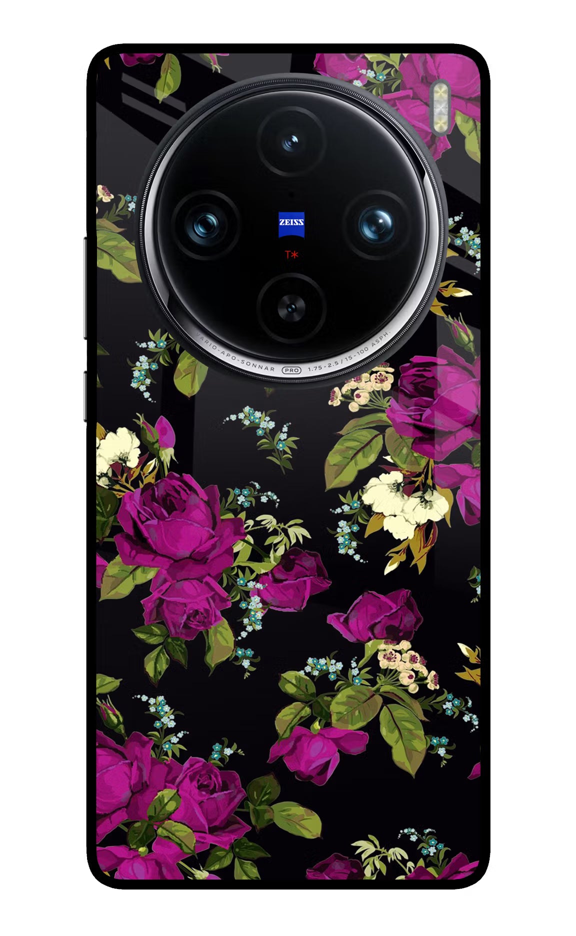 Flowers Vivo X100 Pro Glass Case Back Cover by Casekaro