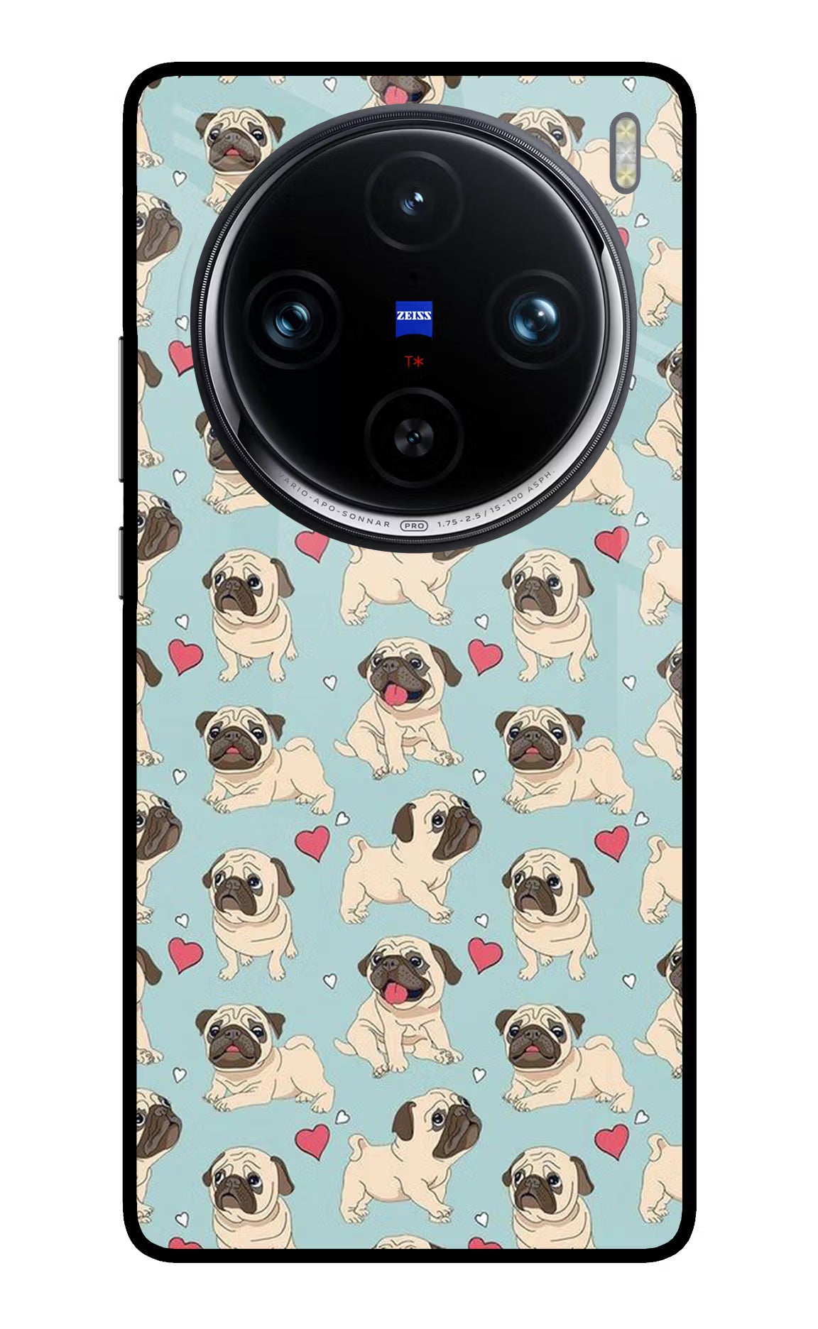 Pug Dog Vivo X100 Pro Glass Case