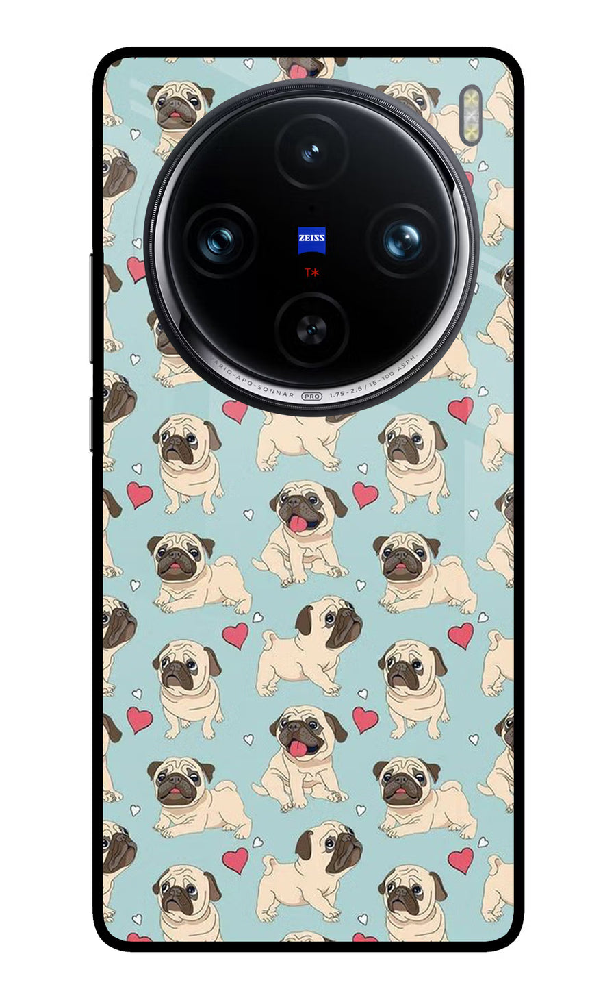 Pug Dog Vivo X100 Pro Back Cover, Glass case