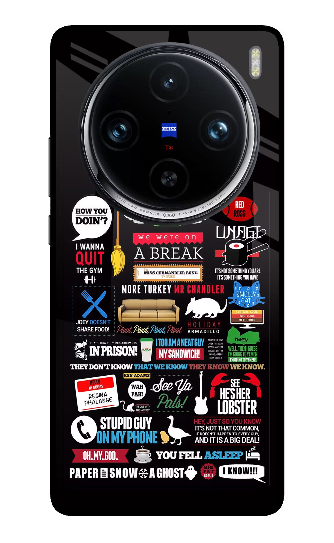 FRIENDS Vivo X100 Pro Glass Case Back Cover by Casekaro