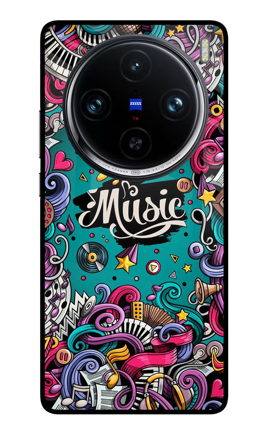 Music Graffiti Vivo X100 Pro Glass Case