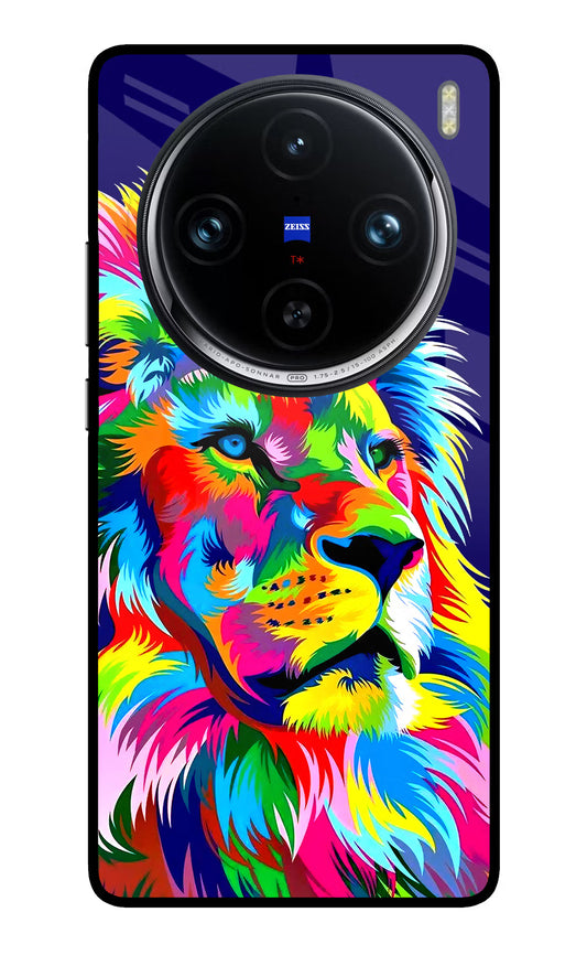 Vector Art Lion Vivo X100 Pro Glass Case