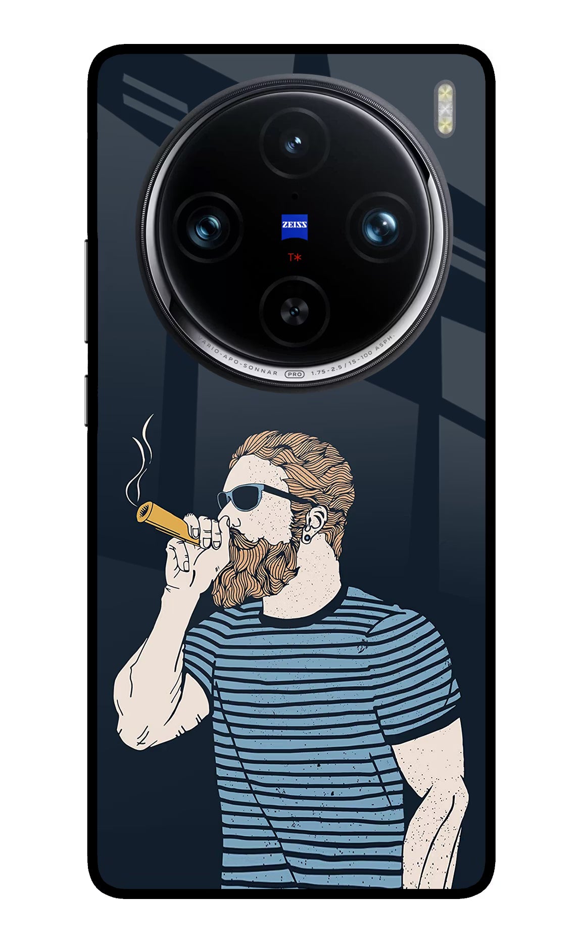 Smoking Vivo X100 Pro Glass Case Back Cover by Casekaro