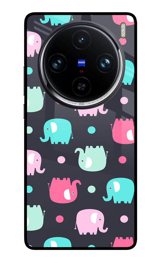 Elephants Vivo X100 Pro Glass Case