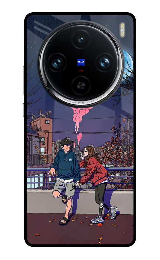Chilling Couple Vivo X100 Pro Glass Case