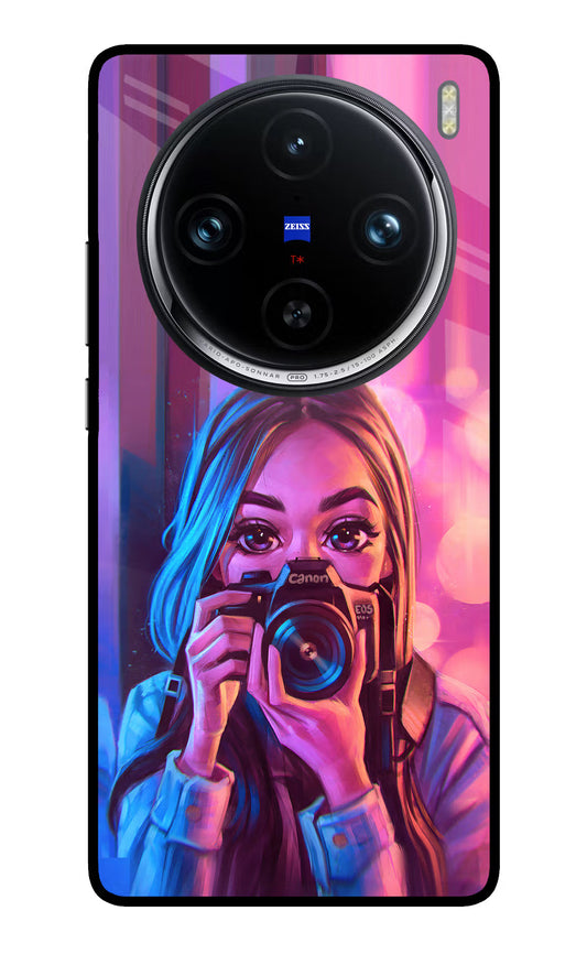 Girl Photographer Vivo X100 Pro Glass Case