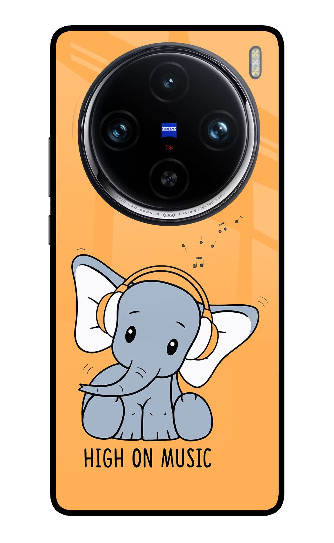 High On Music Vivo X100 Pro Glass Case Back Cover by Casekaro
