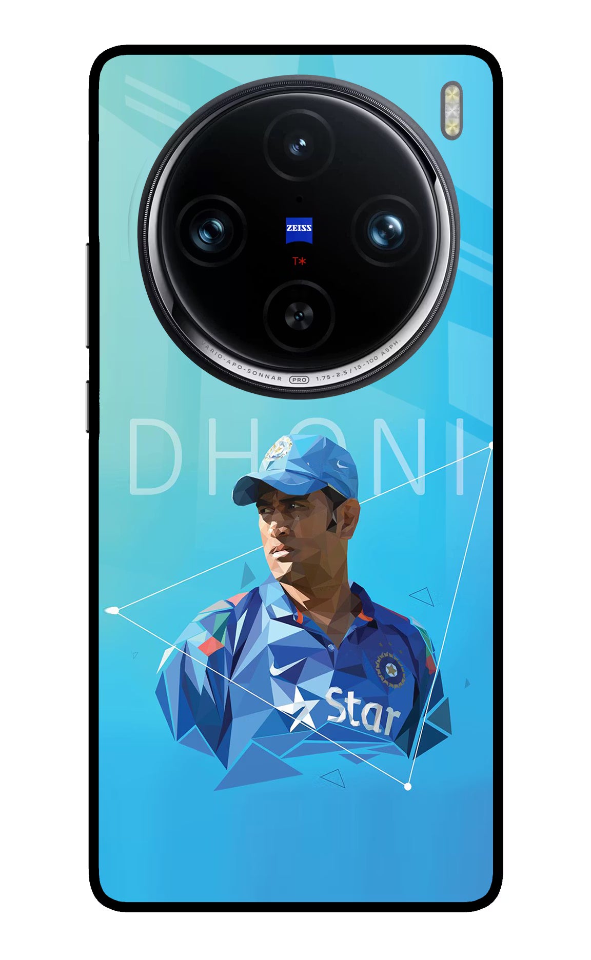 Dhoni Artwork Vivo X100 Pro Glass Case