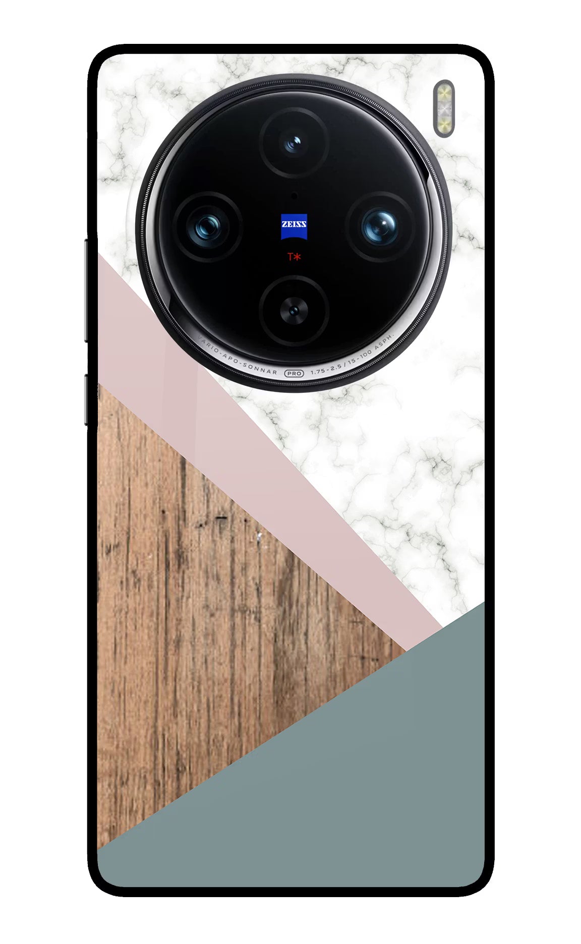 Marble wood Abstract Vivo X100 Pro Glass Case