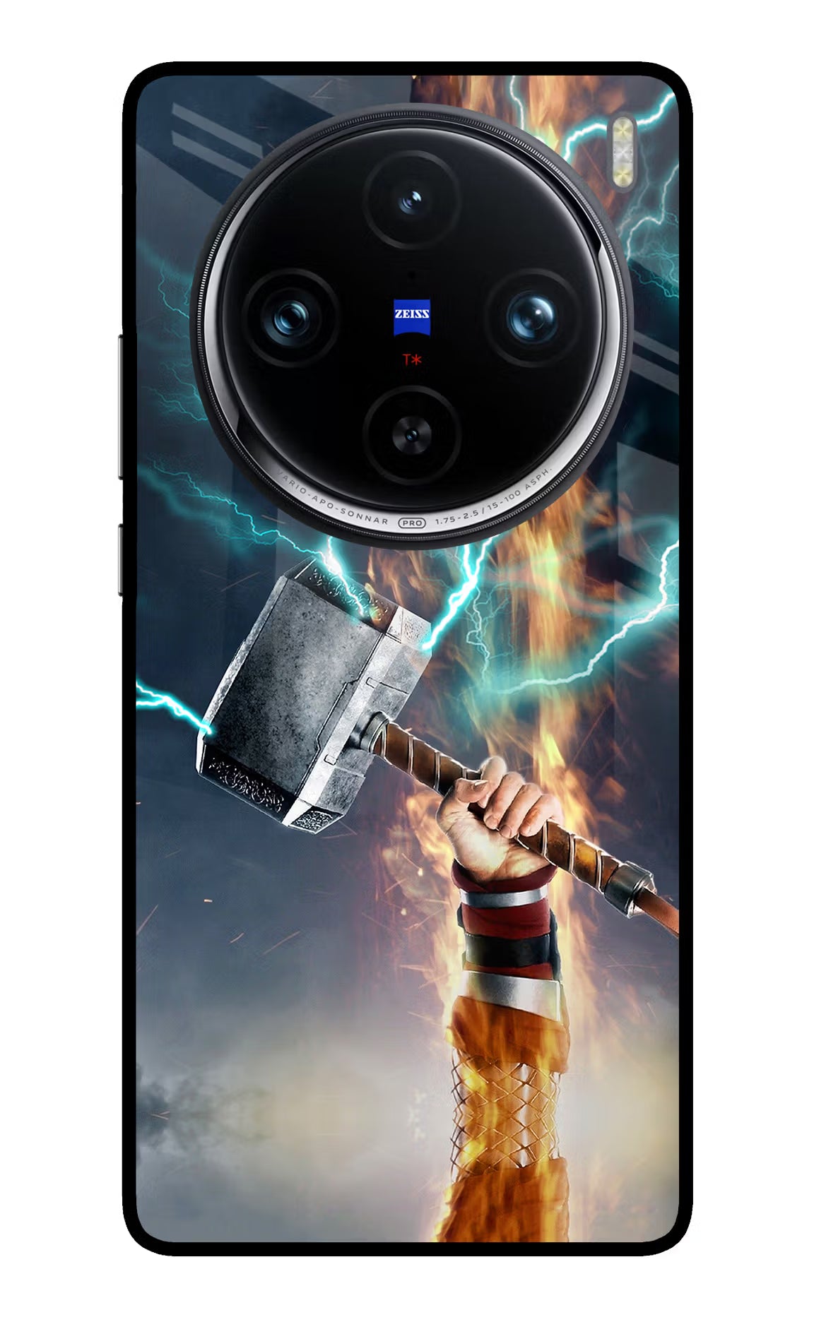 Thor Hammer Mjolnir Vivo X100 Pro Glass Case Back Cover by Casekaro
