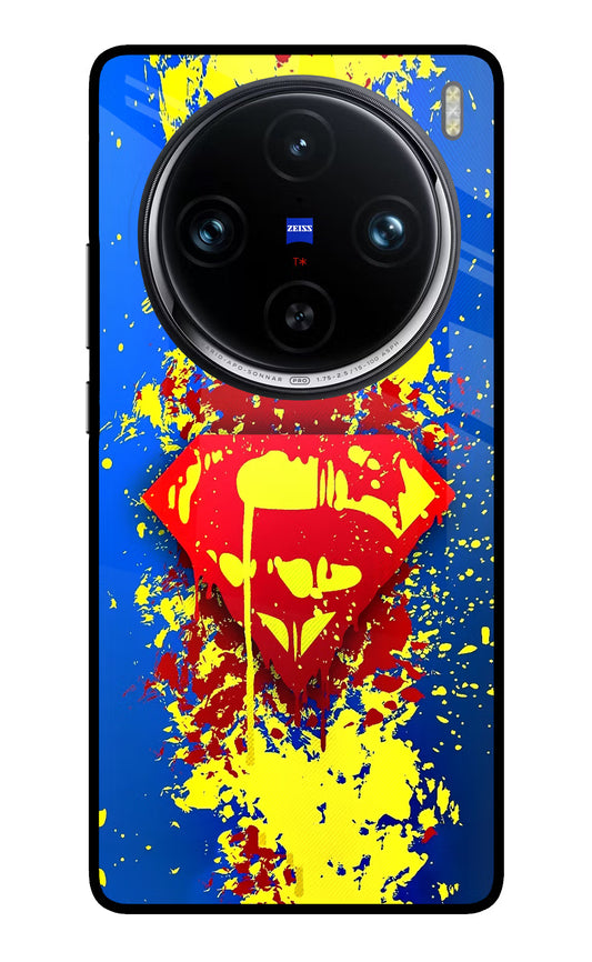 Superman logo Vivo X100 Pro Glass Case