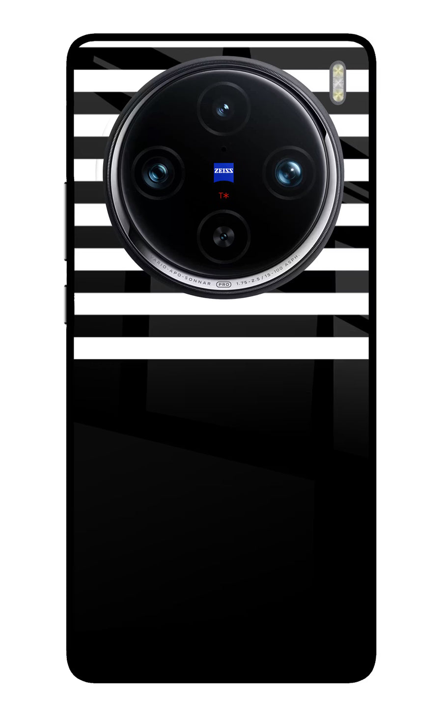 Black and White Print Vivo X100 Pro Back Cover, Glass case