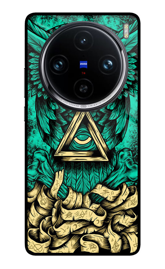 Green Owl Vivo X100 Pro Glass Case