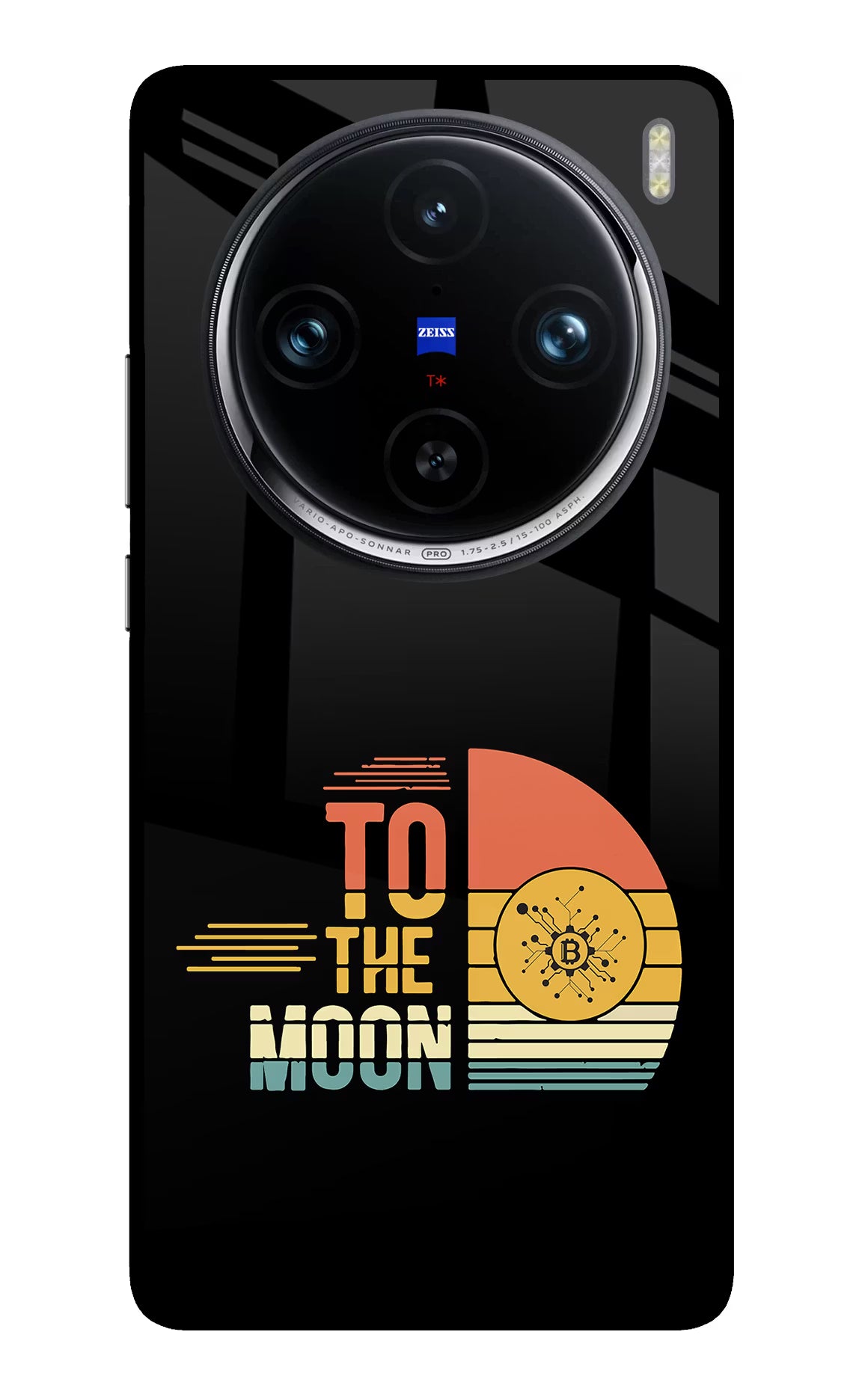 To the Moon Vivo X100 Pro Glass Case Back Cover by Casekaro