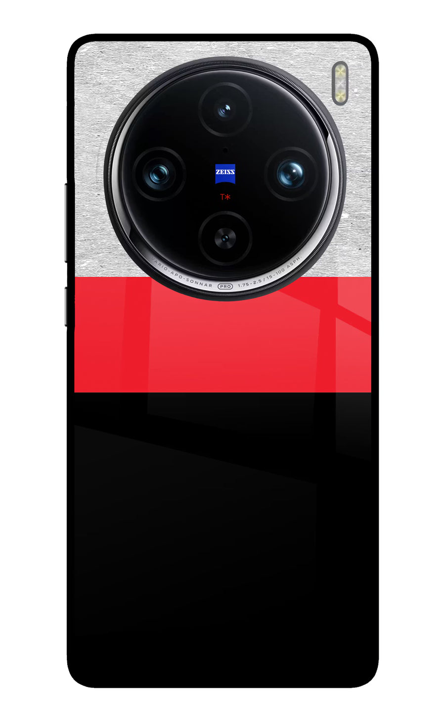 Tri Color Pattern Vivo X100 Pro Back Cover, Glass case