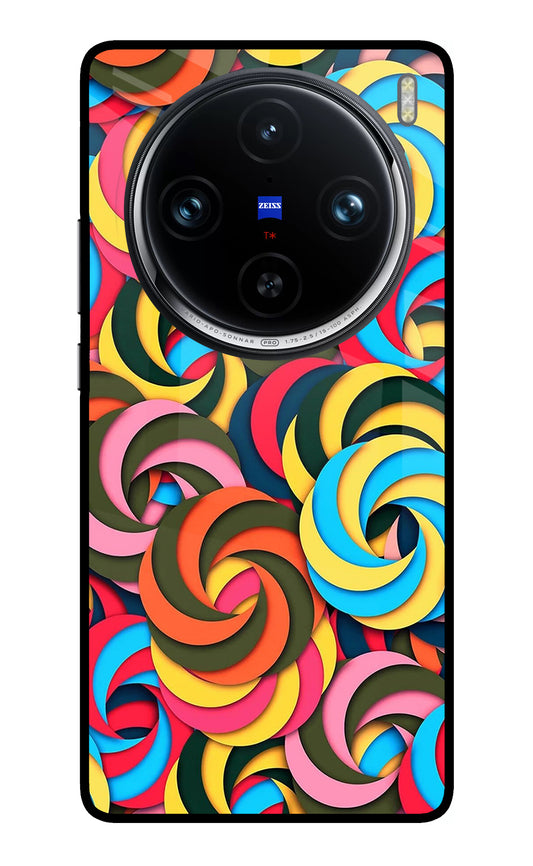 Spiral Pattern Vivo X100 Pro Glass Case