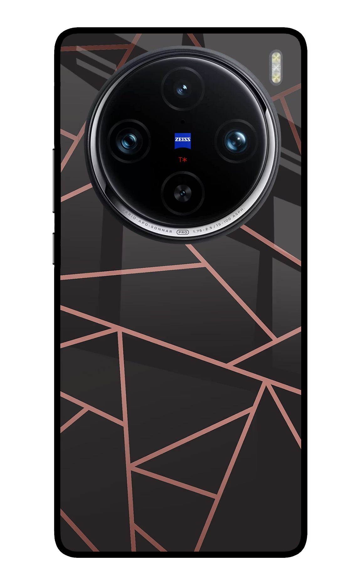 Geometric Pattern Vivo X100 Pro Glass Case Back Cover by Casekaro