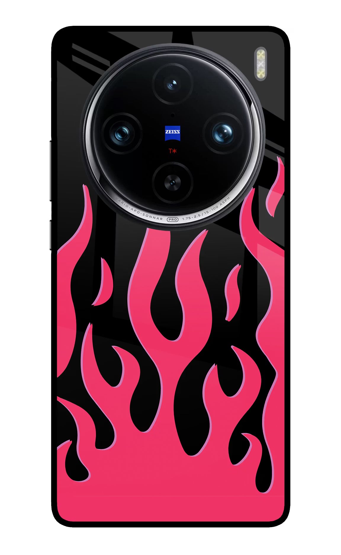 Fire Flames Vivo X100 Pro Glass Case Back Cover by Casekaro