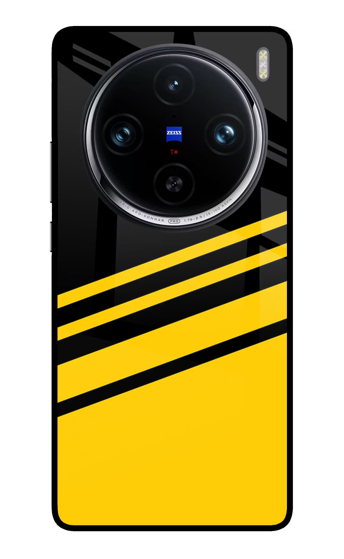 Yellow Shades Vivo X100 Pro Glass Case Back Cover by Casekaro