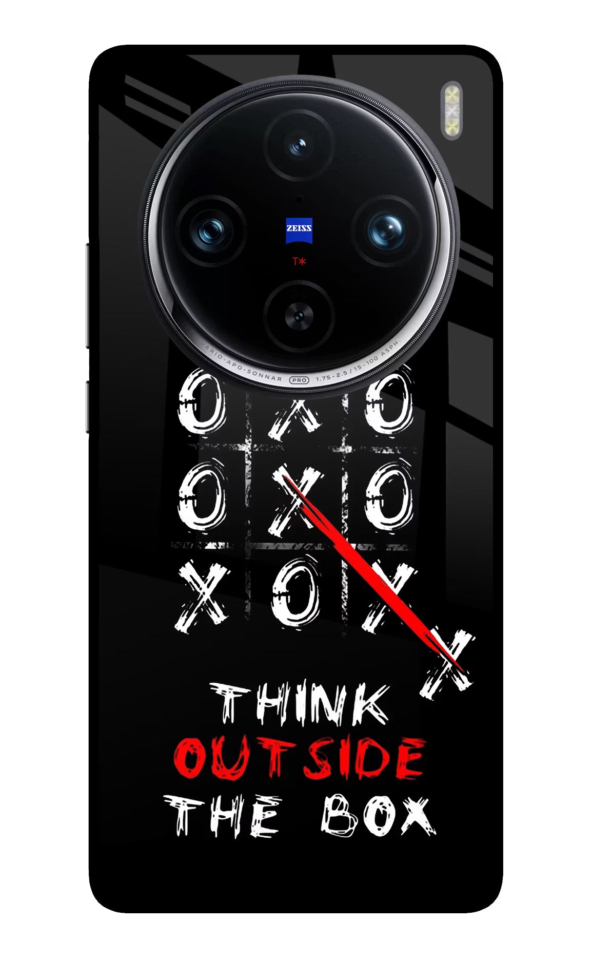 Think out of the BOX Vivo X100 Pro Glass Case Back Cover by Casekaro