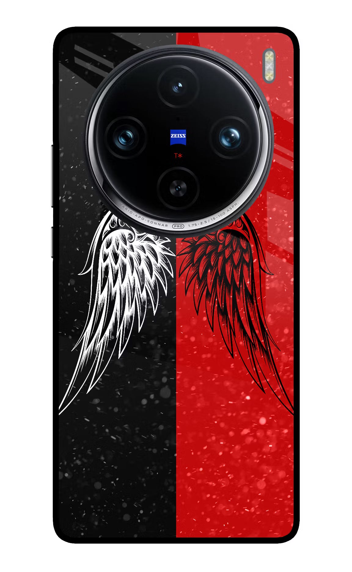 Wings Vivo X100 Pro Glass Case Back Cover by Casekaro