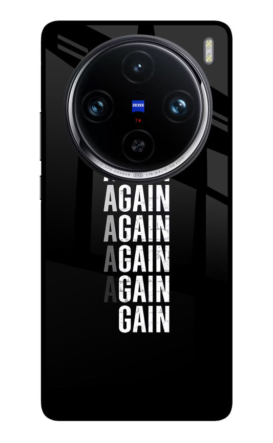 Again Again Gain Vivo X100 Pro Glass Case