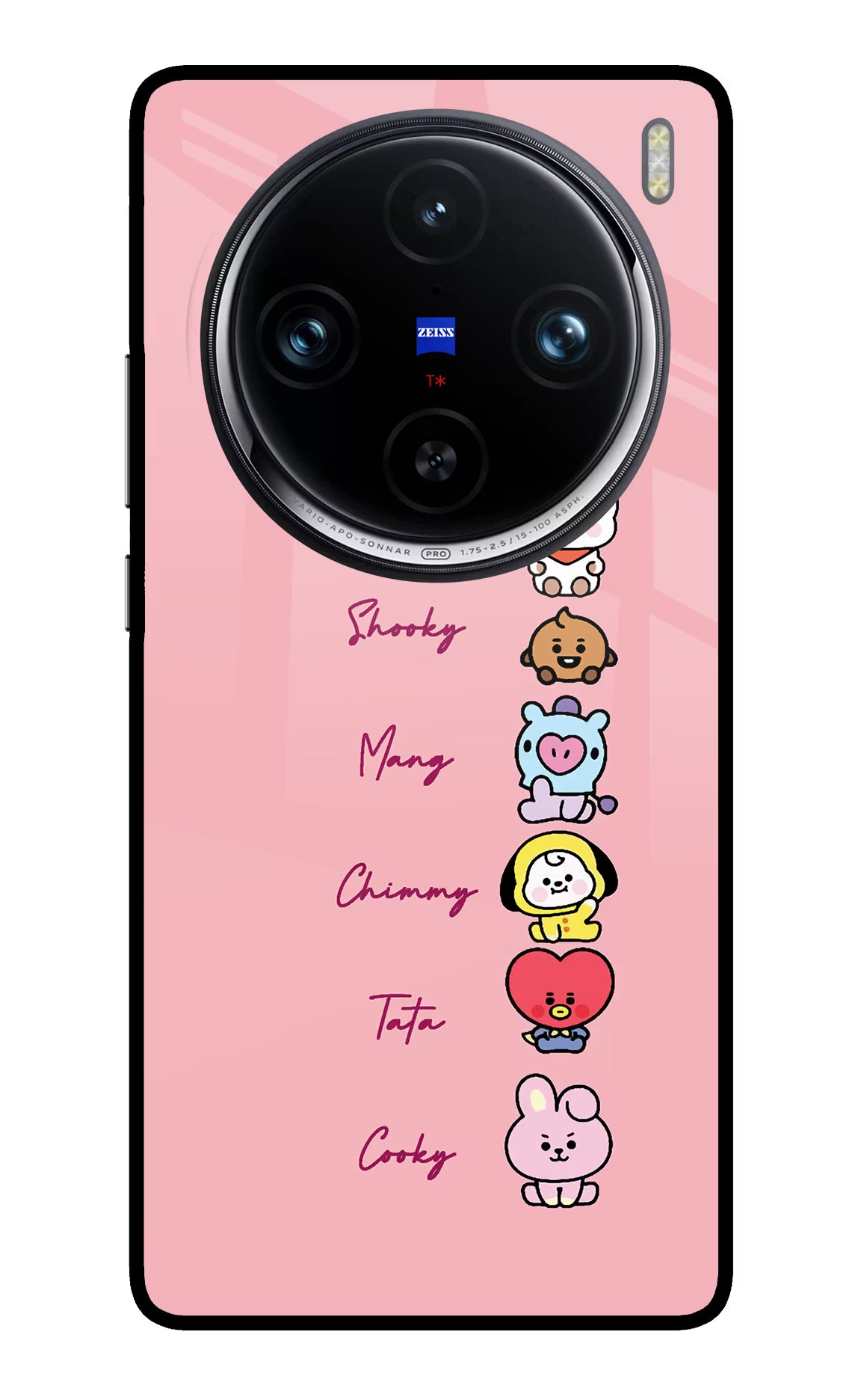 BTS names Vivo X100 Pro Glass Case Back Cover by Casekaro