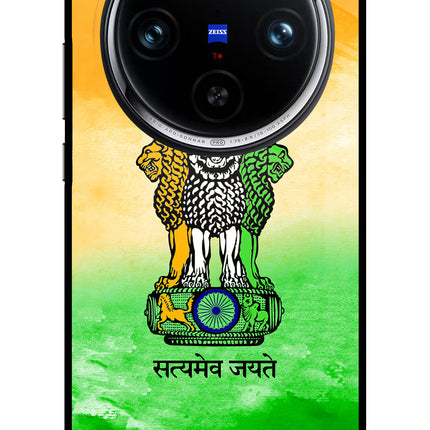 Satyamev Jayate Flag Vivo X100 Pro Glass Case