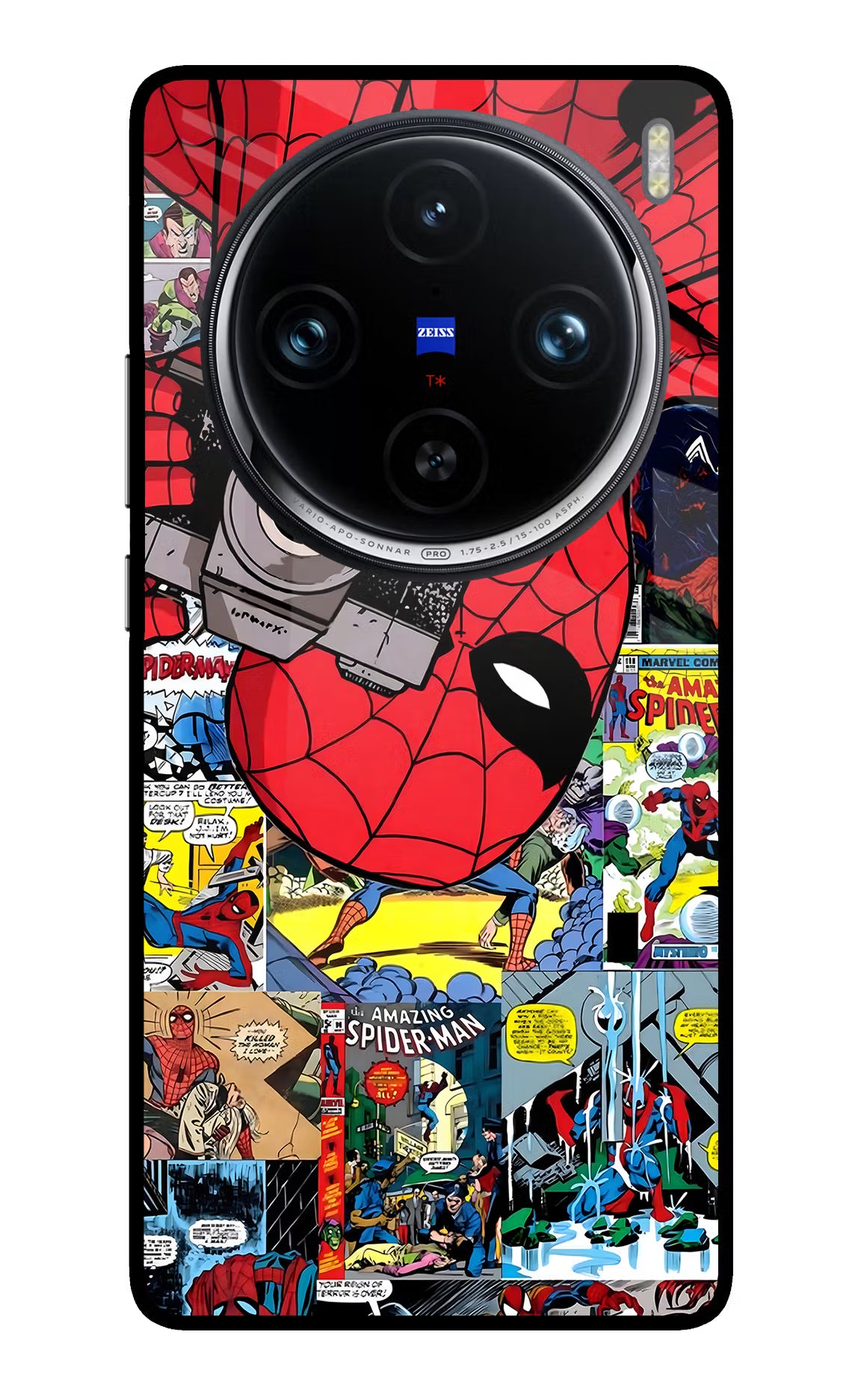 Spider Man Vivo X100 Pro Glass Case Back Cover by Casekaro
