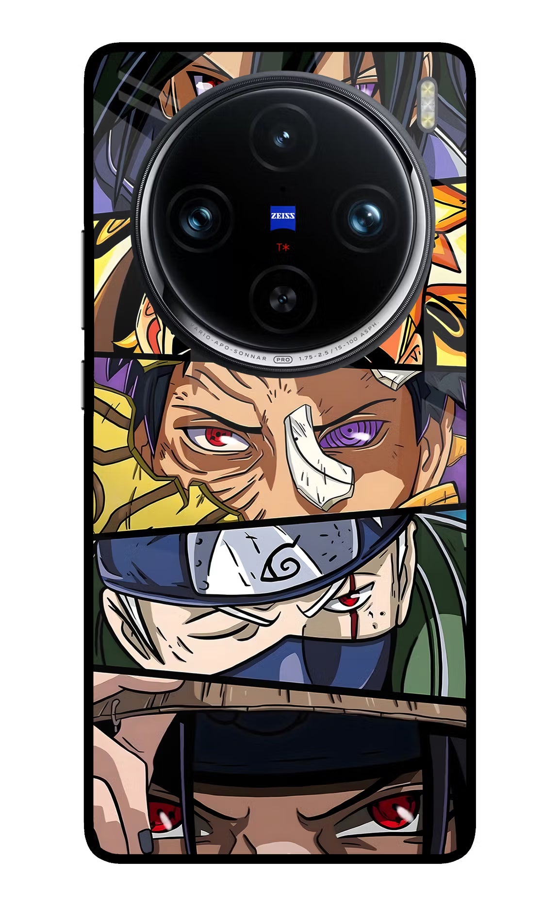 Naruto Character Vivo X100 Pro Glass Case Back Cover by Casekaro
