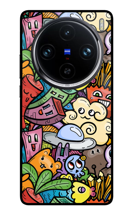 Veggie Doodle Vivo X100 Pro Glass Case