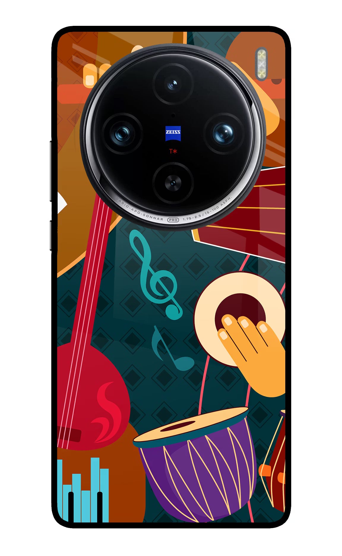 Music Instrument Vivo X100 Pro Glass Case Back Cover by Casekaro