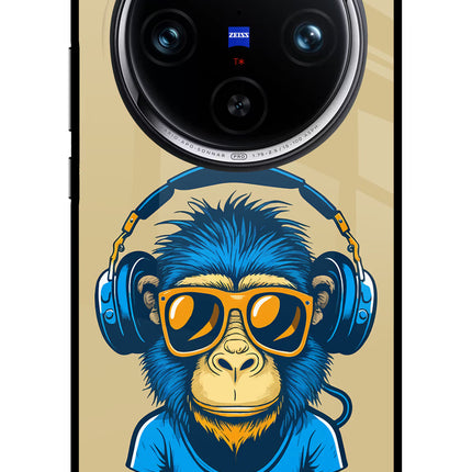 Monkey Headphone Vivo X100 Pro Glass Case