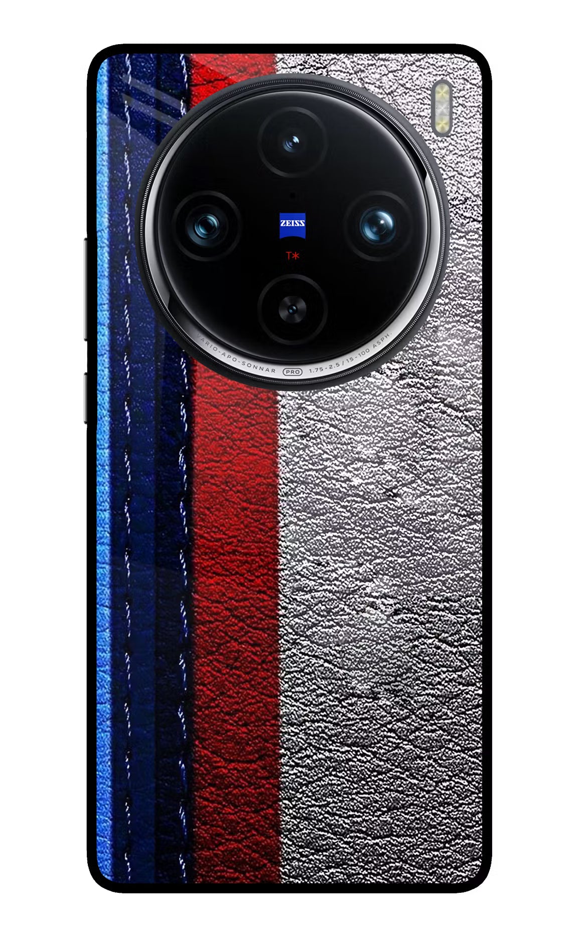 BMW Stripes Vivo X100 Pro Glass Case Back Cover by Casekaro