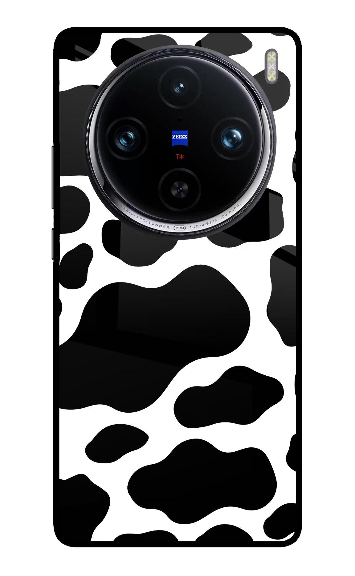Cow Spots Vivo X100 Pro Glass Case Back Cover by Casekaro