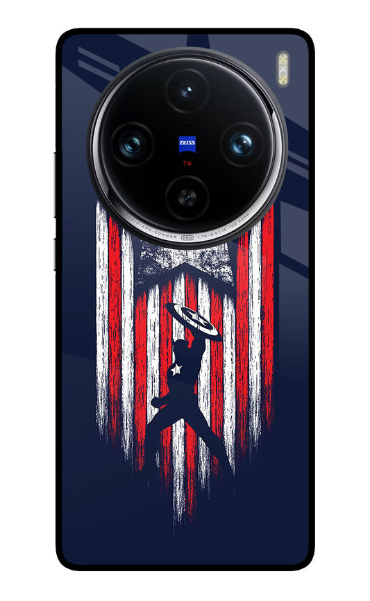 Captain America Marvel Art Vivo X100 Pro Glass Case