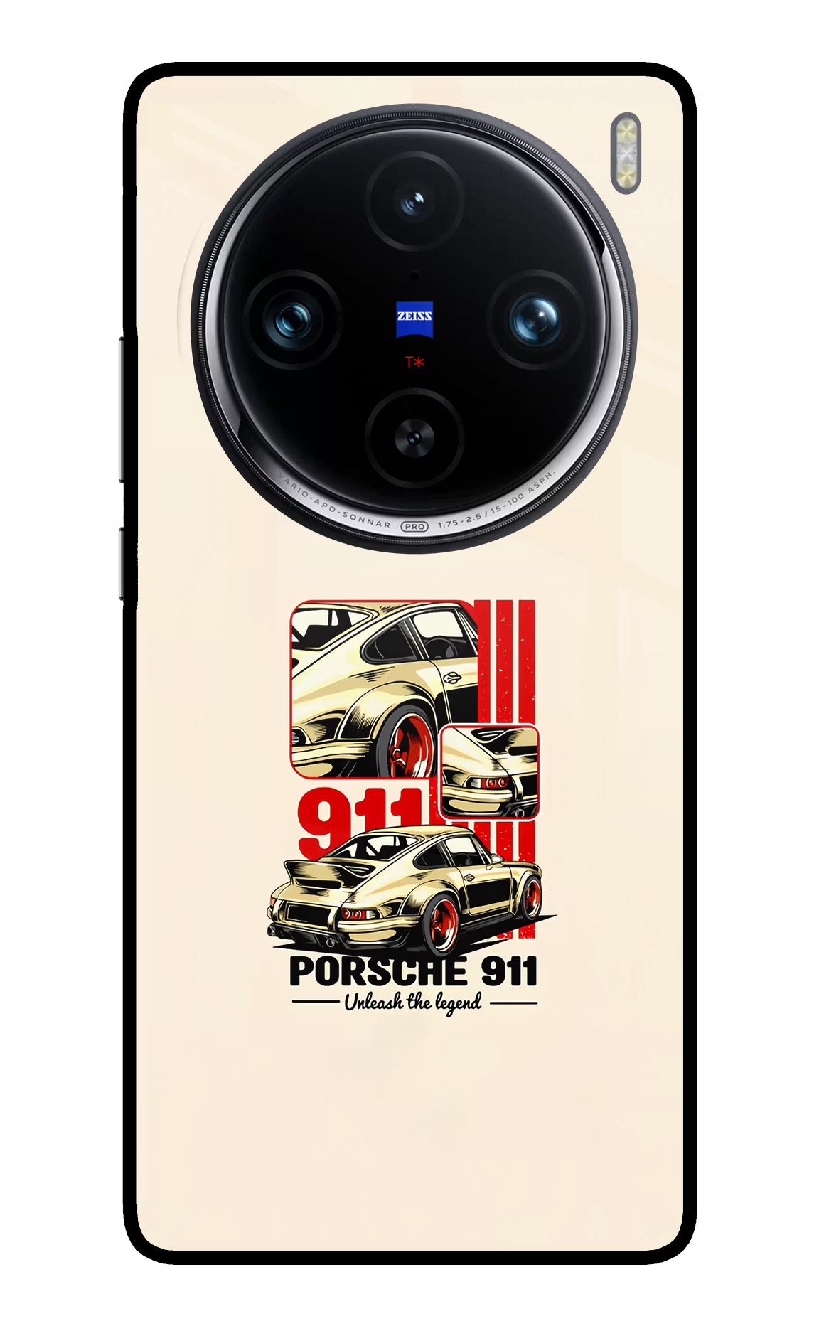 Classic Porsche 911 Vivo X100 Pro Glass Case Back Cover by Casekaro
