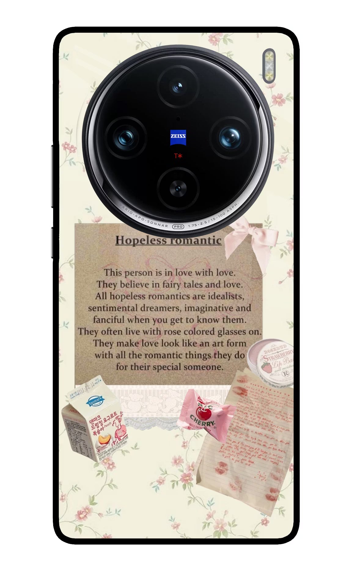 Hopeless Romantic Vivo X100 Pro Glass Case Back Cover by Casekaro