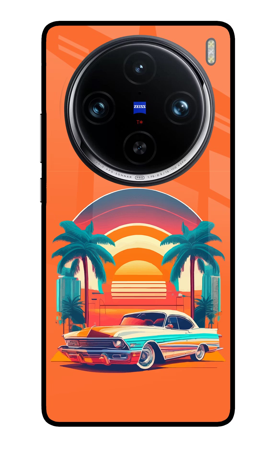Palm Drive 80s Vivo X100 Pro Glass Case