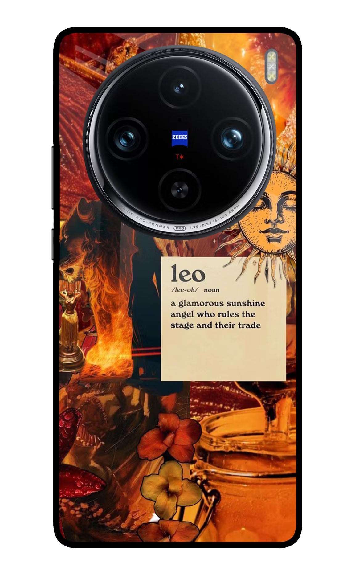 Leo Zodiac Vivo X100 Pro Glass Case
