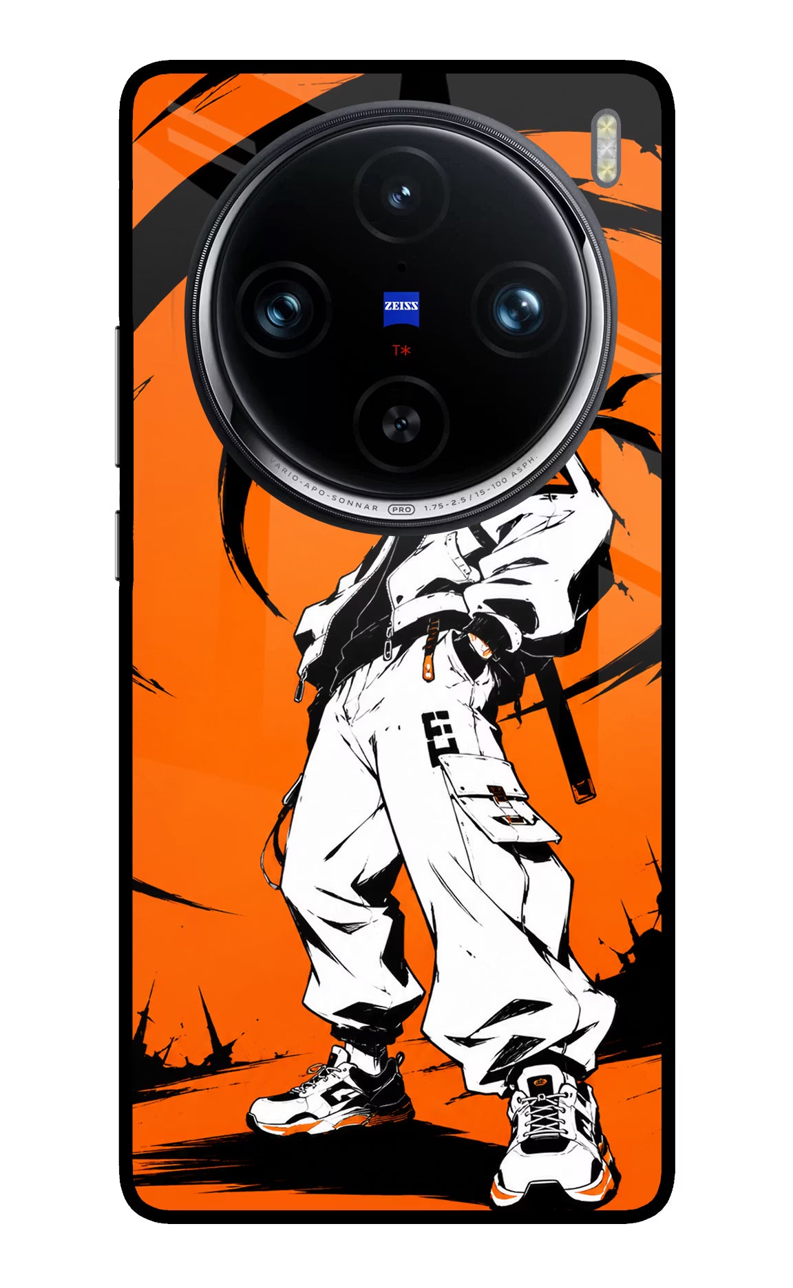 Street Samurai  Vivo X100 Pro Glass Case Back Cover by Casekaro