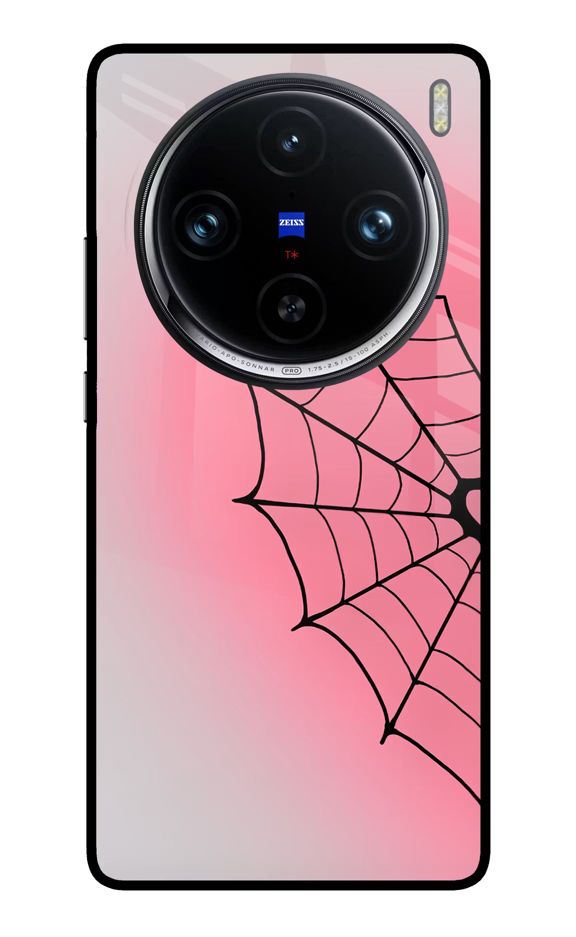Pink Web Vivo X100 Pro Glass Case