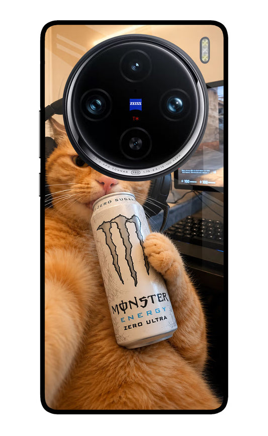 Gamer Cat Energy Vivo X100 Pro Glass Case