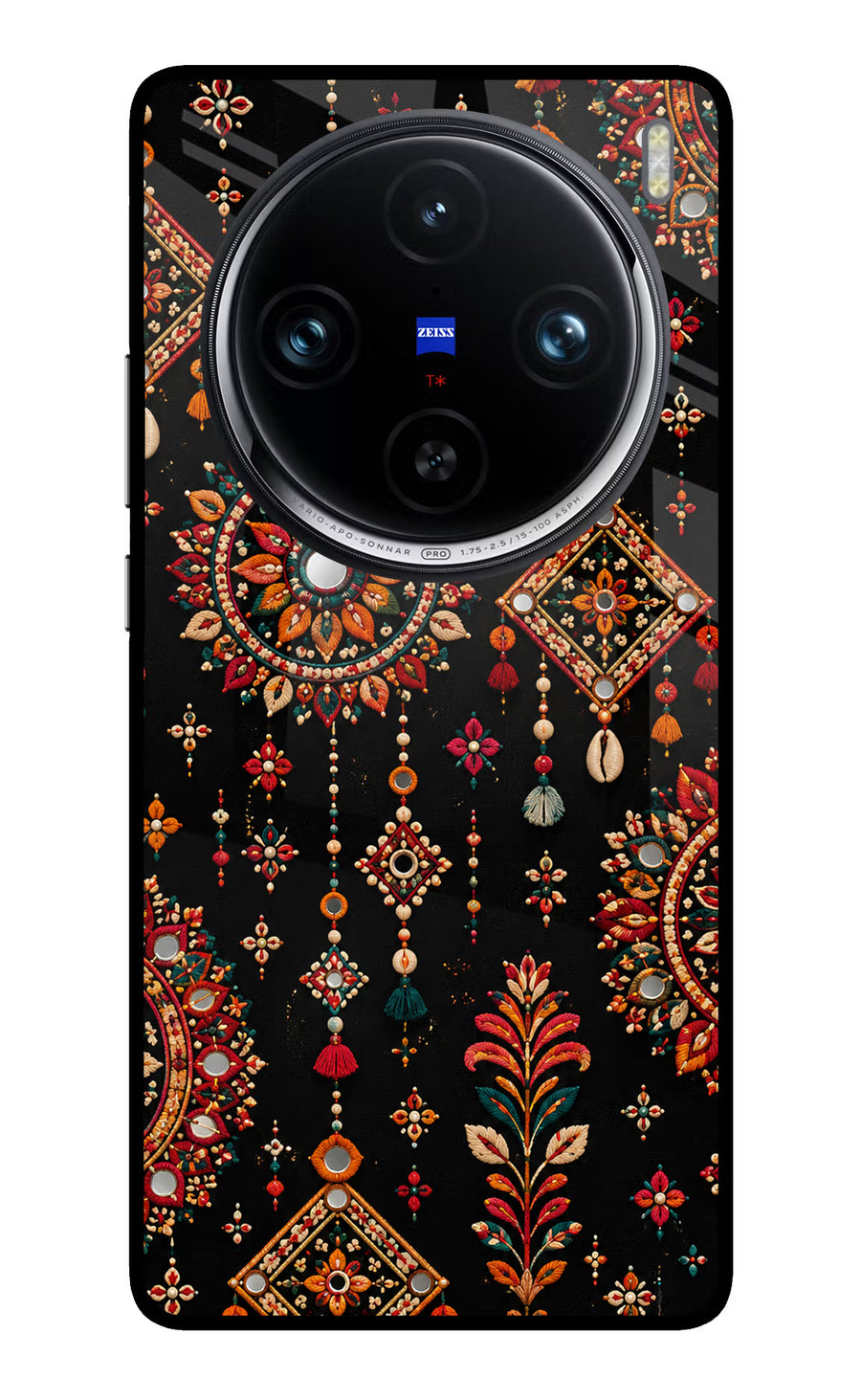 Boho Noir Vivo X100 Pro Back Cover, Glass case