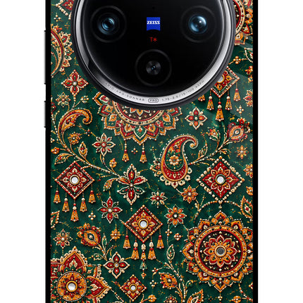 Green Pataka Vivo X100 Pro Glass Case