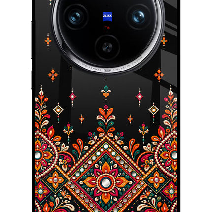 Noir Mehfil Vivo X100 Pro Glass Case