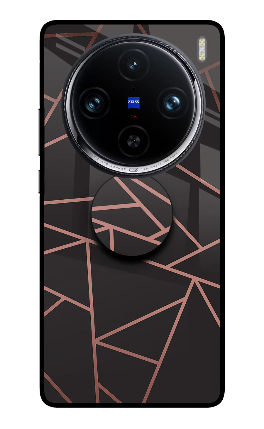 Geometric Pattern Vivo X100 Pro Pop Case, Glass case