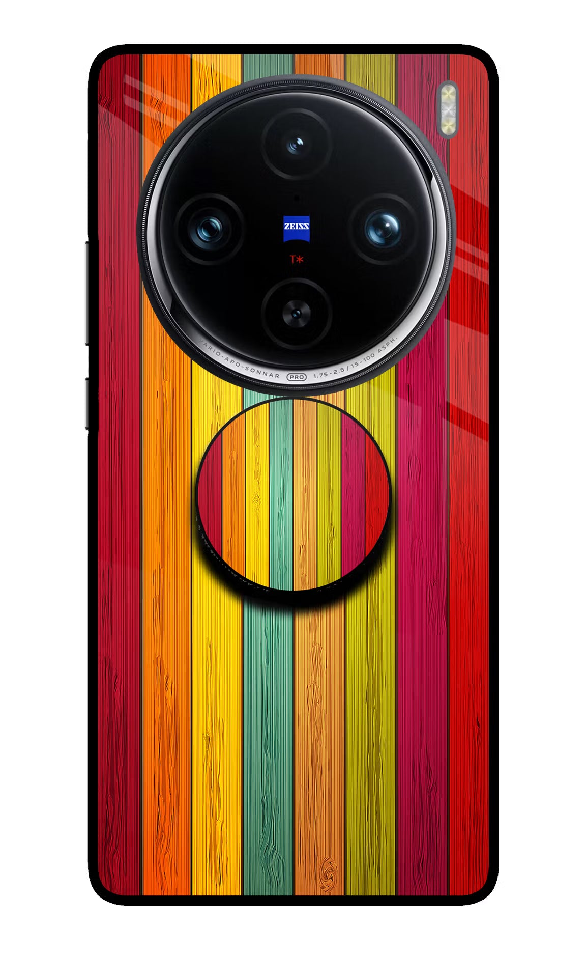 Multicolor Wooden Vivo X100 Pro Pop Case by Casekaro