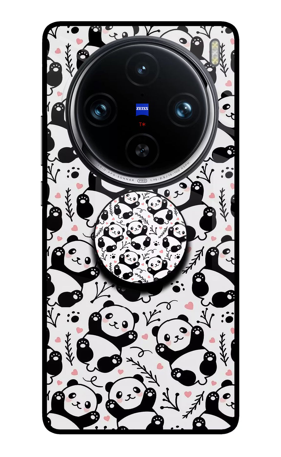 Cute Panda Vivo X100 Pro Pop Case, Glass case