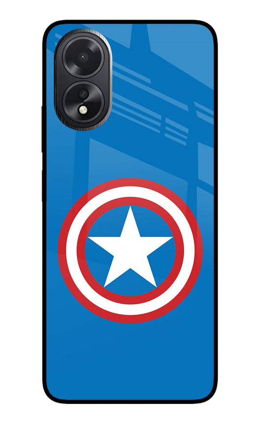 Captain America Logo Oppo A18/Oppo A38 Glass Case